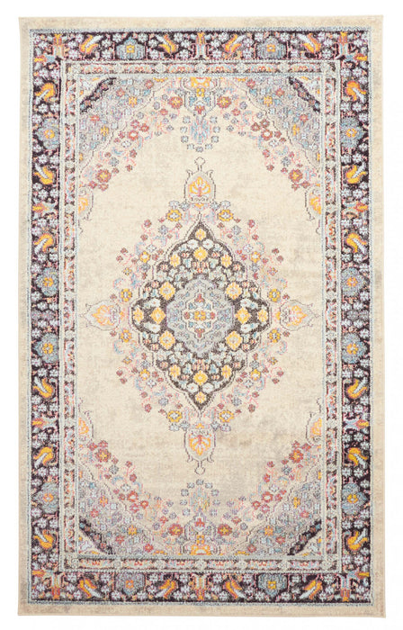 Tapis Traditionnel Lea 8'0\" x 10'0\" en Ivoire