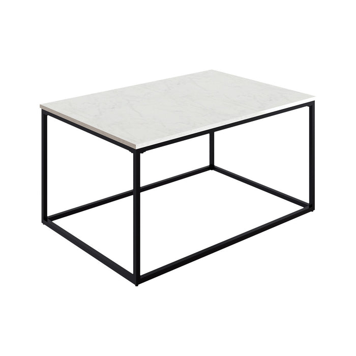 Terra Table Basse Rectangulaire avec Plateau en Marbre