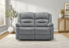 Petit Causeuse Rembourre 2 Places Inclinable Electrique, 50\"L, Port Usb Inclus,Tissu Bleu