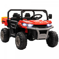 Aosom 12v Voiture Electrique, Voitures A Batterie Deux Places Pour Enfants Avec Pelle, Telecommande,
