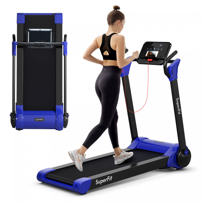 Tapis De Course Pliable 2,25cv Superfit Avec Haut-parleur Bluetooth