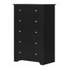 Vito Commode 5 Tiroirs - Noir Solide