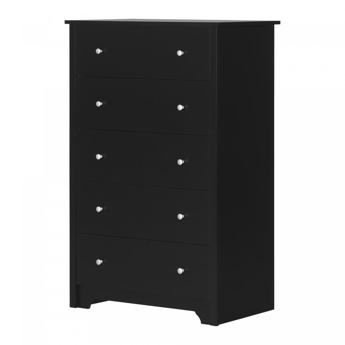 Vito Commode 5 Tiroirs - Noir Solide