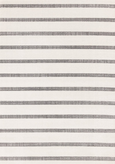 Covington Grey White Striped Rug, 7'10" x 10'6" Indoor Area Rug | Tapis Covington Raye Gris Blanc, 7'10" x 10'6"