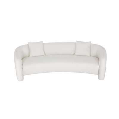 Sylvia Modern Glam 104" Tweed Loveseat in Ivory | Canape deux places moderne glamour Sylvia 264 cm en tweed ivoire