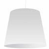 Très grand luminaire suspendu de Dainolite avec très grand abat-jour cylindrique blanc et 1 ampoule