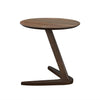 Table D’appoint Logan Au Design En Z Peu Encombrant En Bois D’hévéa -  Fini Noyer