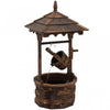 Fontaine De Cascade De Tonneau Exterieur Bois Rustique Avec Pompe Decor De Jardin