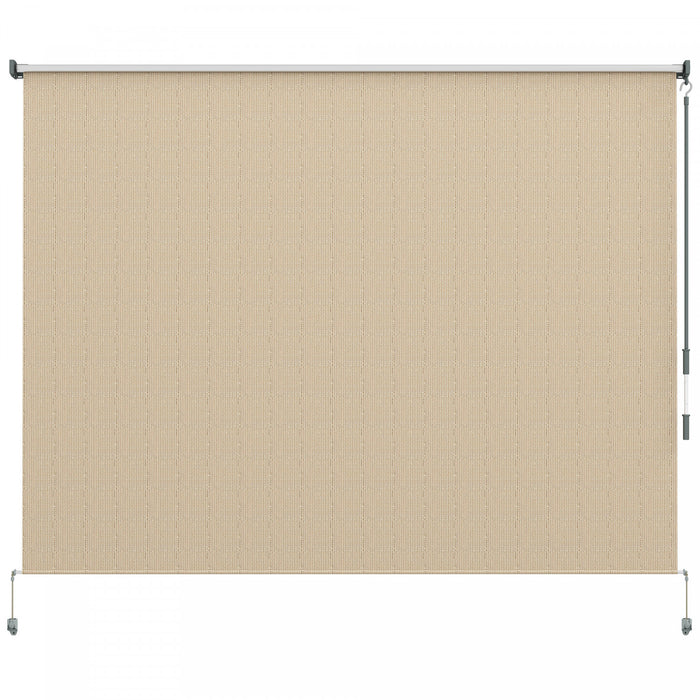 Outsunny Store Enrouleur Exterieur, Store De Porte Patio 8'x6', Beige