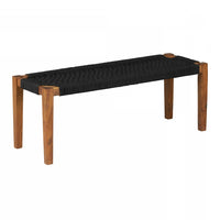 Banc Agave en corde - noir et naturel