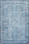 Tapis Vert Floral Lavable Antiderapant A Poils Ras 5'x7'
