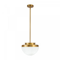  Suspension A 1 lampe Dahlia De 12 po, Laiton Brosse