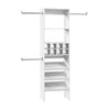 Organisateur de garde-robe Carina de Bestar de 24 po (L) avec tablettes pour chaussures, tringles à vêtements et compartiments - blanc