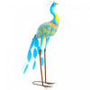 Outsunny Statue De Jardin Paon, Ornement De Pelouse En Acier De 32,7\"