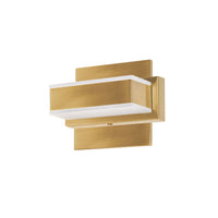 Lumière de coiffeuse murale Viola de Dainolite avec fini laiton vieilli et 1 ampoule à DEL