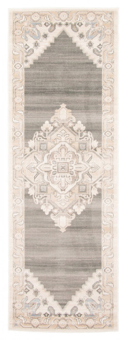 Carpette longue Addie beige - 2 pi 8 po x 8 pi 2 po  
