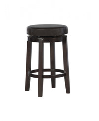 Tabouret Maya de hauteur comptoir en similicuir - brun