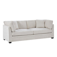 Flare Canape Moderne 83.5 po a Accoudoirs Evases et Coussin Haute Densite, Beige
