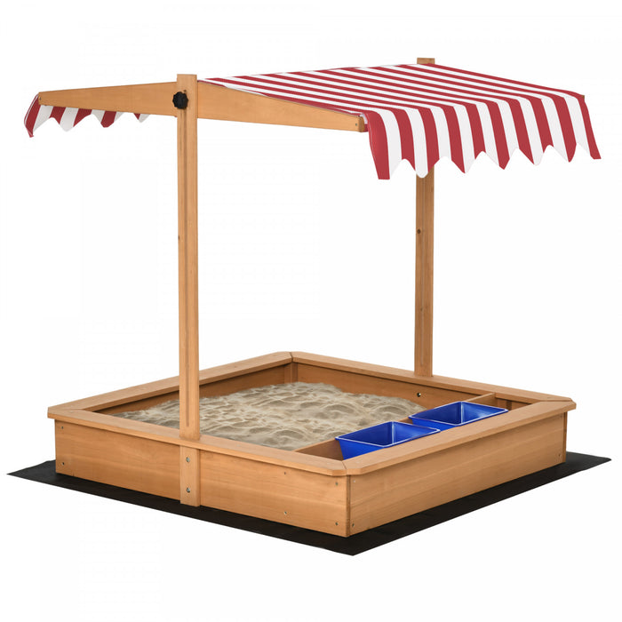 Bac A Sable Pour Enfants A L'exterieur, Avec Couvercle A Hauteur Reglable, Revetement De Fond, Siege, Bassins En Plastique, Pour Les Enfants De 3 A 7 Ans, Pour La Cour, La Plage, La Pelouse