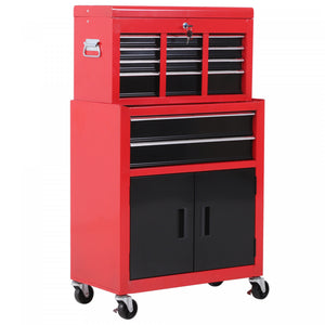 Homcom Coffre A Outils Amovible A 6 Tiroirs Avec Roulettes