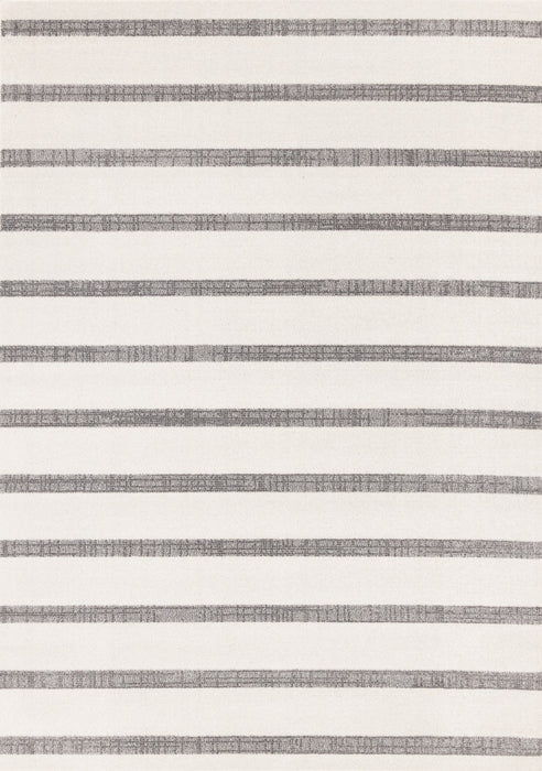 Tapis Covington Raye Gris Blanc, 6'7\" x 9'10\"