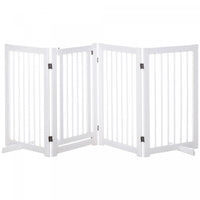 Pawhut Barriere Autoportante Pour Chien, 4 Panneaux De 36