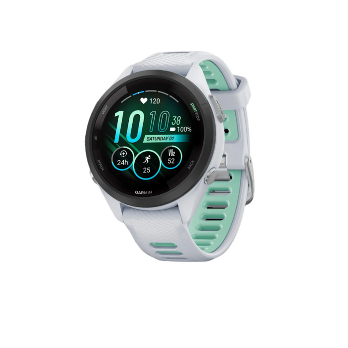 Garmin Forerunner® 265s Montre Gps Intelligente - Suivi De Fitness Avec Gps Multi-bande - Pierre Blanche