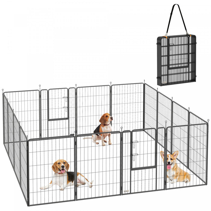 Parc pour chien a 16 panneaux, 31.5\" H, pour moyens chiens