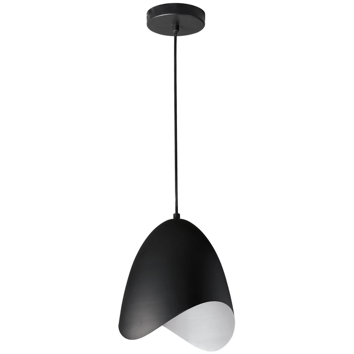 Petit luminaire suspendu Myra de Dainolite avec fini noir et 1 ampoule