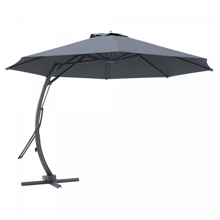 Outsunny Parasol De Terrasse De 11 Pieds Avec Rotation A 360° Upf50+