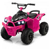 Costway 12v Batterie Alimentee Enfants Rouler Sur Atv Electrique 4 Roues Quad Car Avec Mp3 & Lumiere