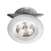 Luminaire cylindrique à encastrer Mpled de Dainolite à intensité variable, avec fini blanc et ampoule de 8 W