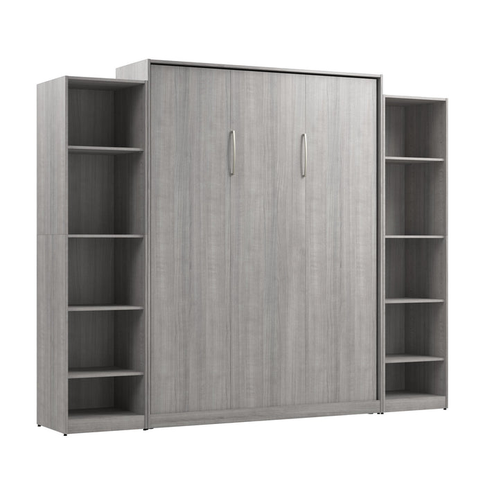 Grand lit escamotable Claremont de Bestar à 10 tablettes - gris platine