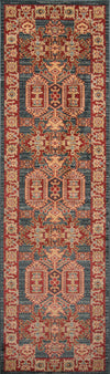Tapis Traditionnel Lena 2'3\" x 7'6\" en Bleu