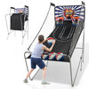 Costway Double Shot Basketball Arcade Game Avec 8 Modes De Jeu Arcade Son Electronique Scoring Blanc