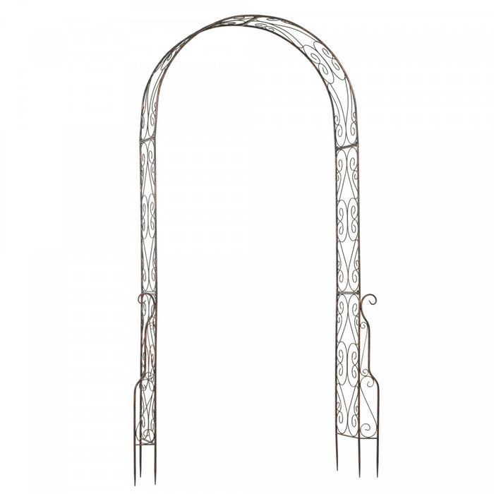 Outsunny Arche De Jardin En Metal De 2,1 M Tonnelle De Passerelle Exterieure Pour Plantes De Vigne Grimpantes Decoratives Patio Pelouse Cour Fete Ceremonie Decoration Accessoires Noir