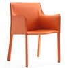 Chaise de salle à manger Paris de Manhattan Comfort en cuir à équipement - corail