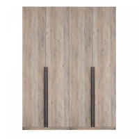 Armoire-penderie moderne Lee 2 pieces en gris rustique