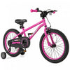 Velo Costway 18 Pouces Pour Enfants De 4 A 8 Ans Avec Selle Reglable Et Guidon Antiderapant Rose