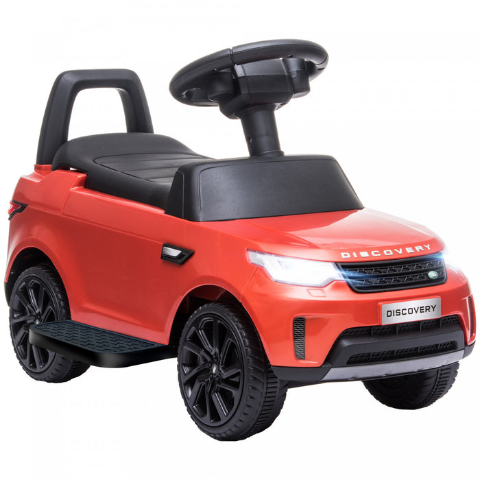 Qaba Voiture Electrique Sous Licence Land Rover 6 V Pour Enfants, Voiture Coulissante 2 En 1, Voiture Pour Enfants Alimentee Par Batterie Avec Klaxon, Pour 18 A 60 Mois, Rouge
