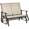 Chaise A Bascule Exterieure Outsunny Pour 2 Personnes, Pour L'exterieur, Le Jardin, Kaki