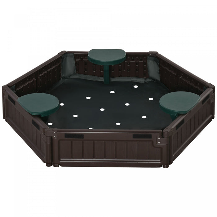 Bac A Sable Pour Enfants Avec Couvercle Bac A Sable Pour Enfants Design Diy 3 Assise, Doublure Inferieure, Pour 3 A 12 Ans
