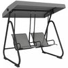 Outsunny Balancoire de Jardin avec Auvent Reglable a 2 Places, Gris
