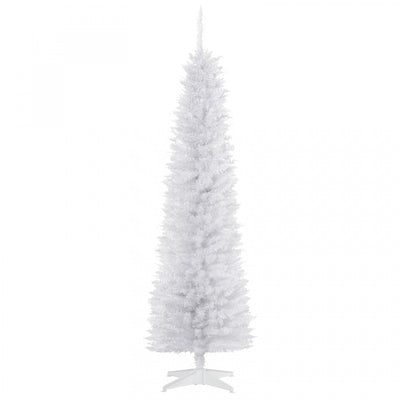 Homcom 6ft Pencil Artificial Christmas Tree With 390 Branches|Homcom Arbre De Noel Artificiel En Forme De Crayon De 6 Pieds Avec 390 Branches
