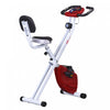 Soozier Velo D'exercice D'entrainement Vertical Pliable Avec 8 Niveaux De Resistance Magnetique Pour L'exercice Aerobique, Rouge