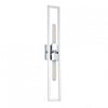 Grande applique murale Wisteria de Dainolite avec fini chromé poli et 2 ampoules