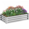 Outsunny Lit de jardin sureleve 4' x 2' x 1' jardiniere galvanisee, argente