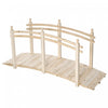 Outsunny Pont De Jardin Decoration Exterieure Pont De Bassin Passerelle En Bois Bois De Sapin Naturel