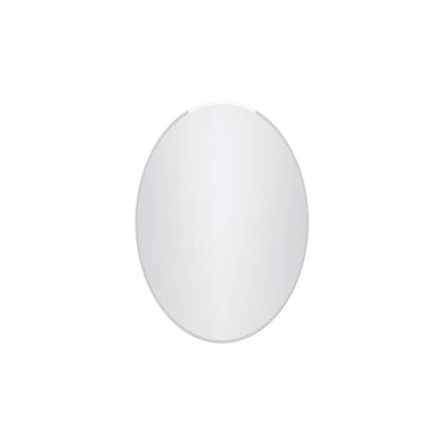Mortise 20 Inch Frameless Oval Mirror In Chrome | Mortise Miroir Ovale Sans Cadre de 20 Pouces Chrome