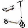 Qaba Trottinette Pour Enfants De 6 A 12 Ans, Trottinette Reglable, Blanc